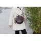 Rupert Circular Bag Dark Brown Croco print