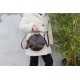 Rupert Circular Bag Dark Brown Croco print