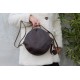 Rupert Circular Bag Dark Brown Croco print