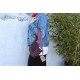 Manchester Red Snake print Baguette Bag