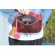Manchester Red Snake print Baguette Bag