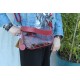 Manchester Red Snake print Baguette Bag