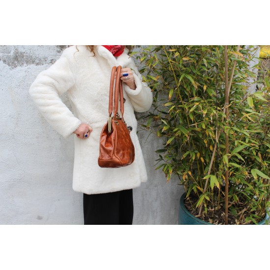 Kate Kiss Lock bag brown medium 