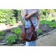 Beach Hobo Scoop Leather bag Brown Distressed 
