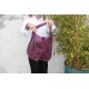 Beach Purple Leather Hobo