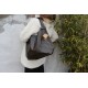 Beach Hobo Dark Green Leather Bag