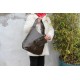 Beach Hobo Dark Green Leather Bag