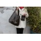 Beach Hobo Dark Green Leather Bag