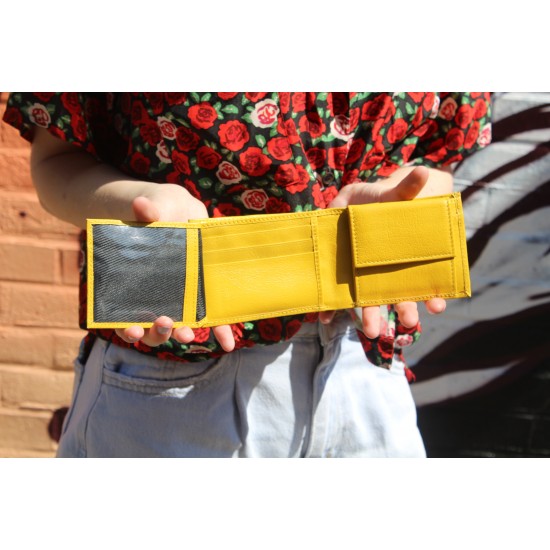 Large Tiny Wallet Yellow Leather