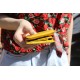 Large Tiny Wallet Yellow Leather