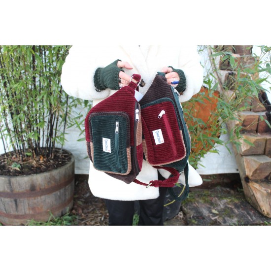 Corduroy Bum Bag Belfast Patchwork