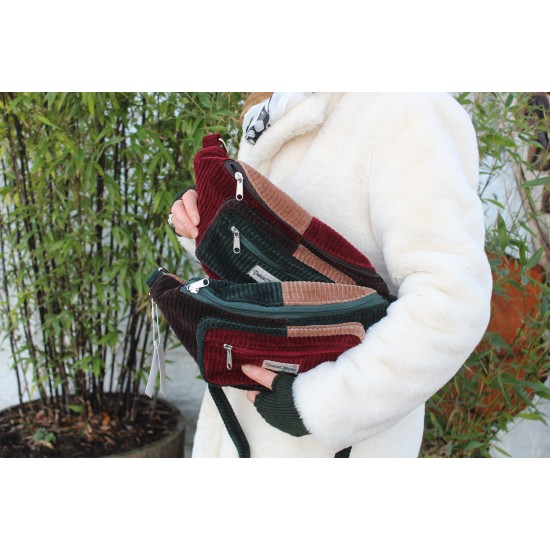 Corduroy Bum Bag Belfast Patchwork