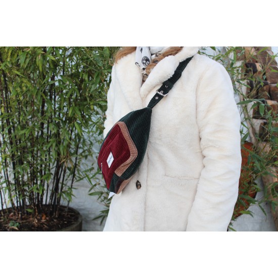 Corduroy Bum Bag Belfast Patchwork