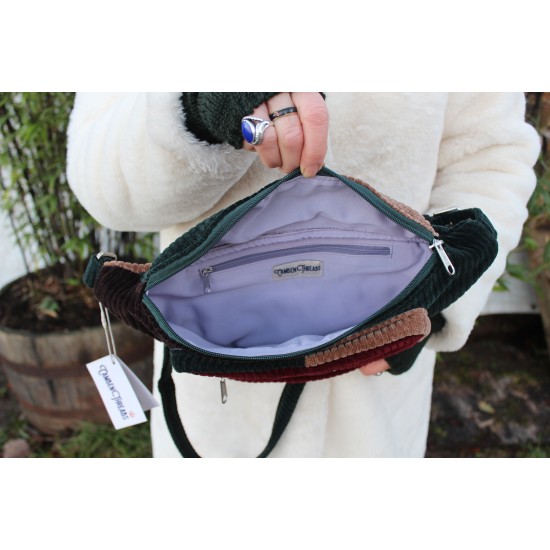 Corduroy Bum Bag Belfast Patchwork