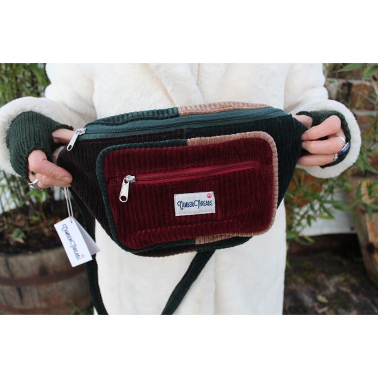 Corduroy Bum Bag Belfast Patchwork