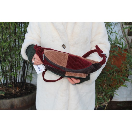 Corduroy Bum Bag Belfast Patchwork