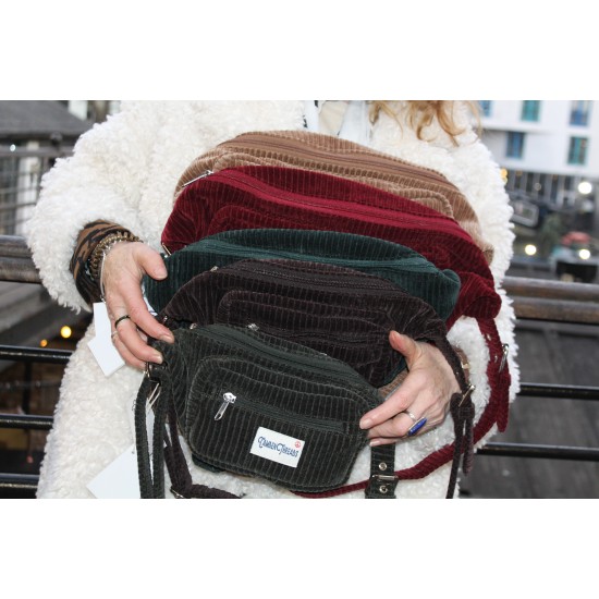 Red corduroy Bum Bag Belfast