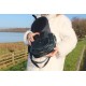 Isabelle saddle bag navy leather