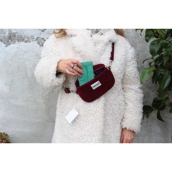Mini fanny pack Sweetpea Red Corduroy