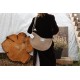Bobby Half Moon Large Corduroy Bag Beige