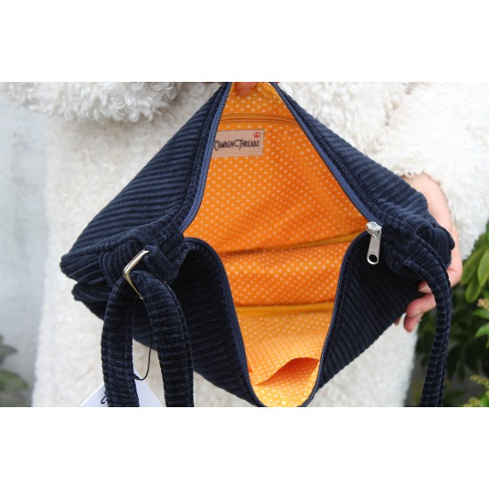 Bobby large navy corduroy