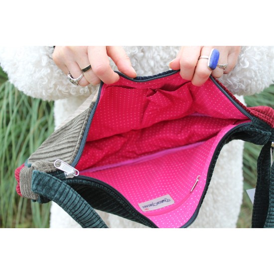 Patchwork Bobby Large Corduroy Sling Bag