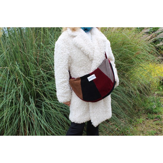 Patchwork Bobby Large Corduroy Sling Bag
