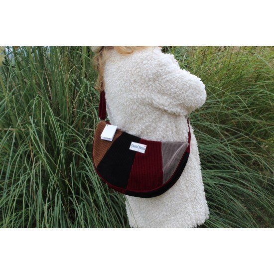 Patchwork Bobby Large Corduroy Sling Bag