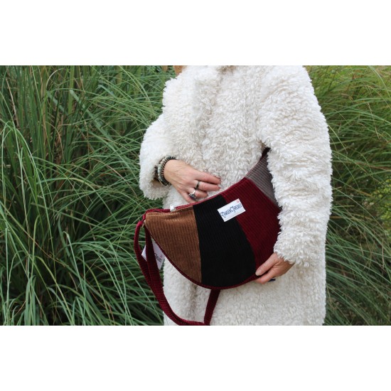 Patchwork Bobby Large Corduroy Sling Bag