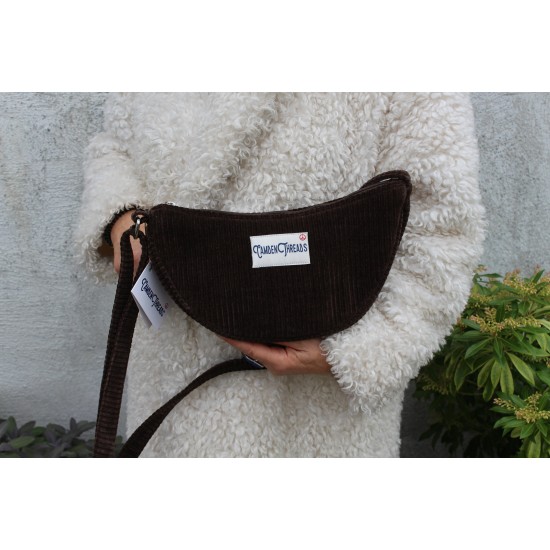 Bobby Brown Corduroy Half Moon Handbag