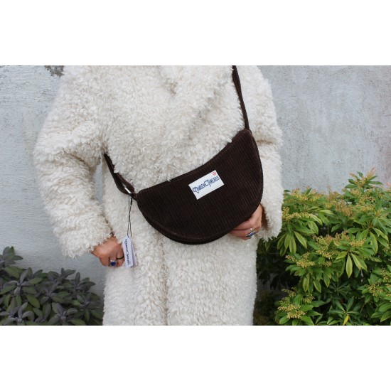 Bobby Brown Corduroy Half Moon Handbag