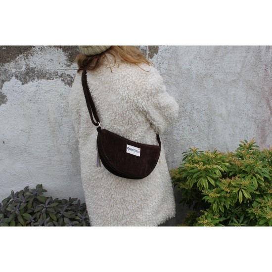 Bobby Brown Corduroy Half Moon Handbag