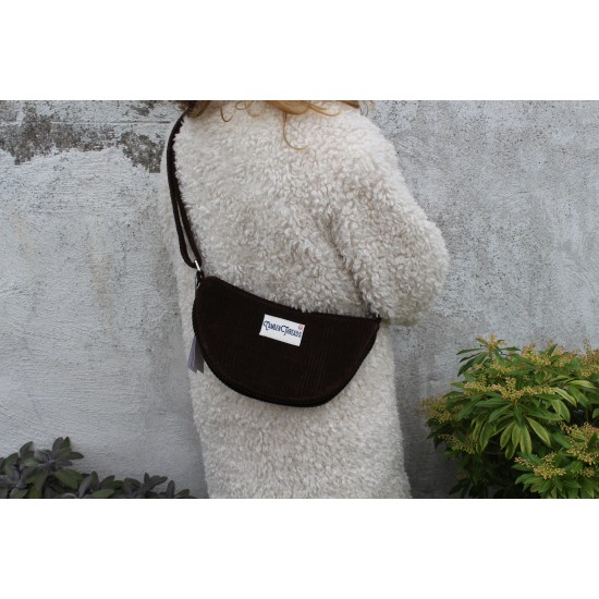 Bobby Brown Corduroy Half Moon Handbag