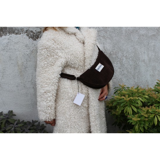 Bobby Brown Corduroy Half Moon Handbag