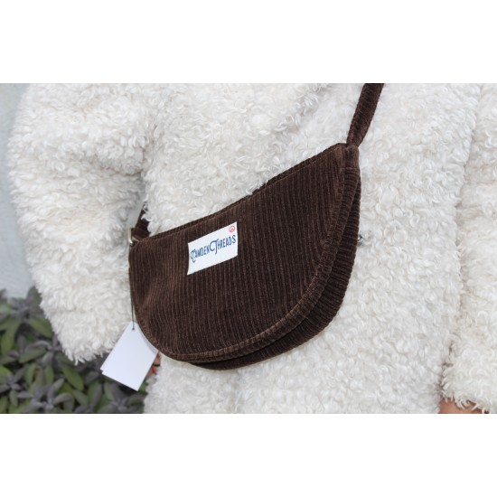 Bobby Brown Corduroy Half Moon Handbag