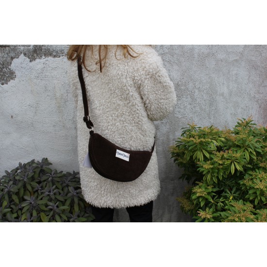 Bobby Brown Corduroy Half Moon Handbag