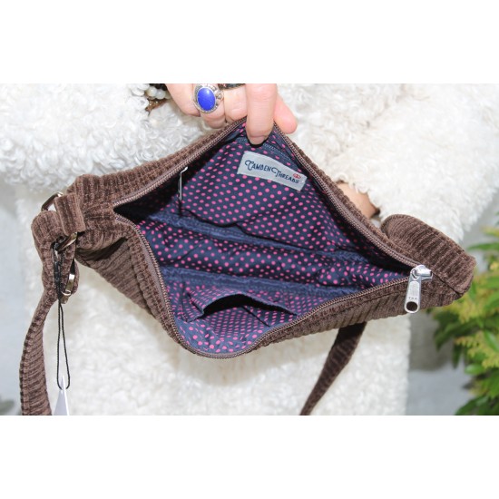 Bobby Brown Corduroy Half Moon Handbag