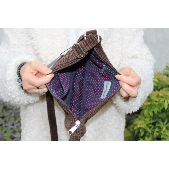 Bobby Brown Corduroy Half Moon Handbag