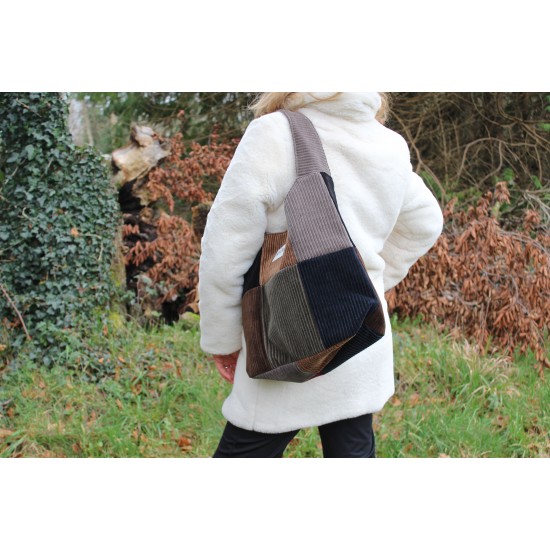 Beach Hobo Corduroy Patchwork