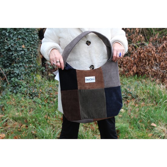 Beach Hobo Corduroy Patchwork