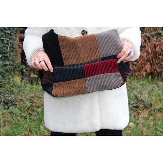 Beach Hobo Corduroy Patchwork