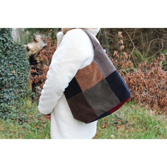 Beach Hobo Corduroy Patchwork