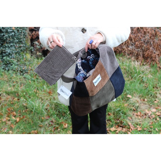 Beach Hobo Corduroy Patchwork