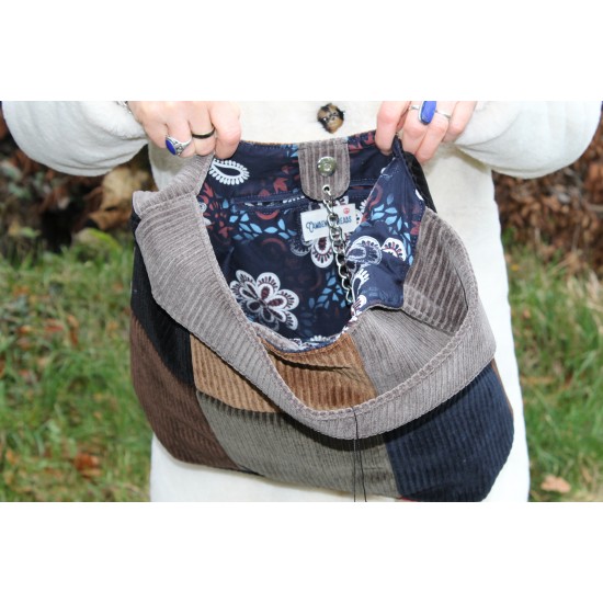 Beach Hobo Corduroy Patchwork