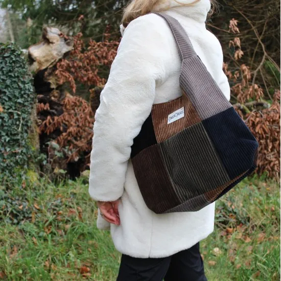 Beach Hobo Corduroy Patchwork