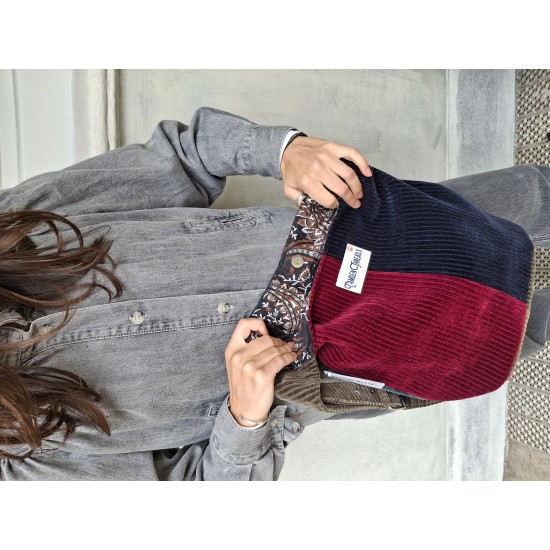 Ashbury Patchwork Corduroy Hobo Bag Ashbury Patchwork Corduroy Hobo Bag