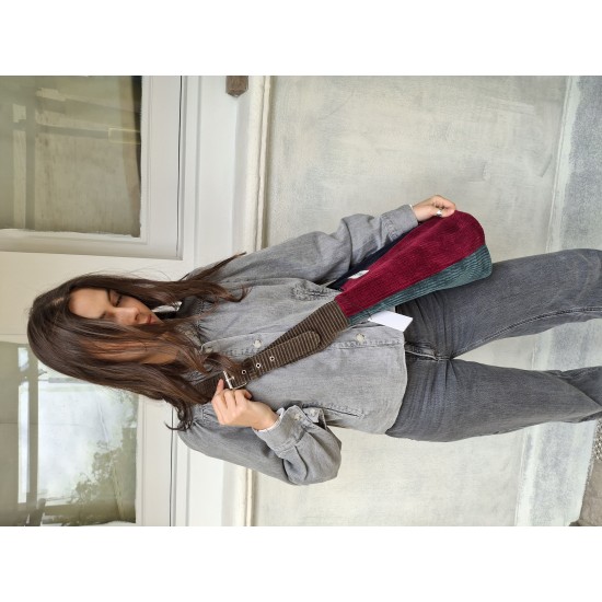 Ashbury Patchwork Corduroy Hobo Bag Ashbury Patchwork Corduroy Hobo Bag