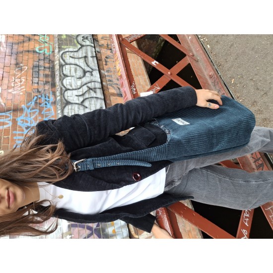 Ashbury Corduroy Hobo Hippie bag Peacock Blue Ashbury Corduroy Hobo Hippie bag Peacock Blue
