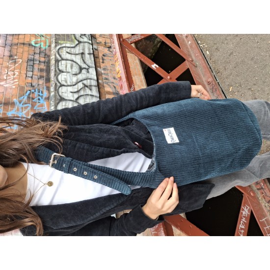 Ashbury Corduroy Hobo Hippie bag Peacock Blue Ashbury Corduroy Hobo Hippie bag Peacock Blue