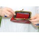 Miranda Red Coin purse with cards leather